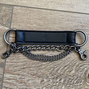 Dolls Kill Darker Wavs Obsession Box Exclusive Black Vegan Leather Cuff w Chains